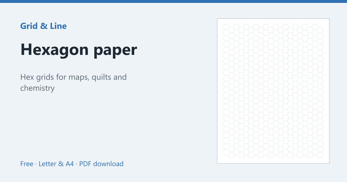 Hexagon paper preview
