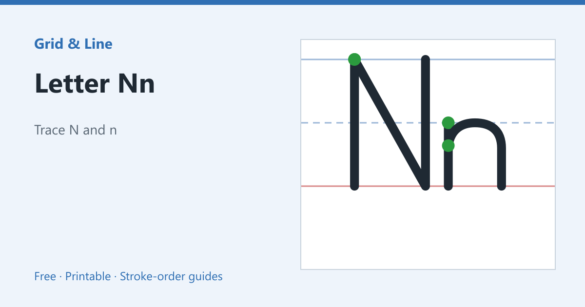 Letter Nn worksheet preview