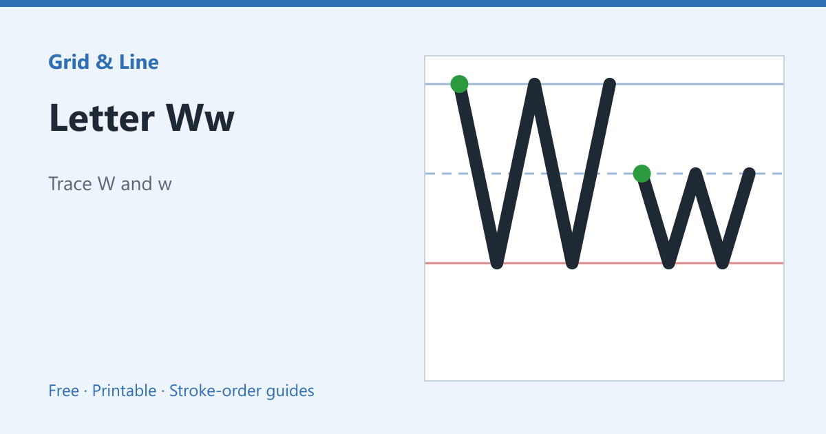Letter Ww worksheet preview