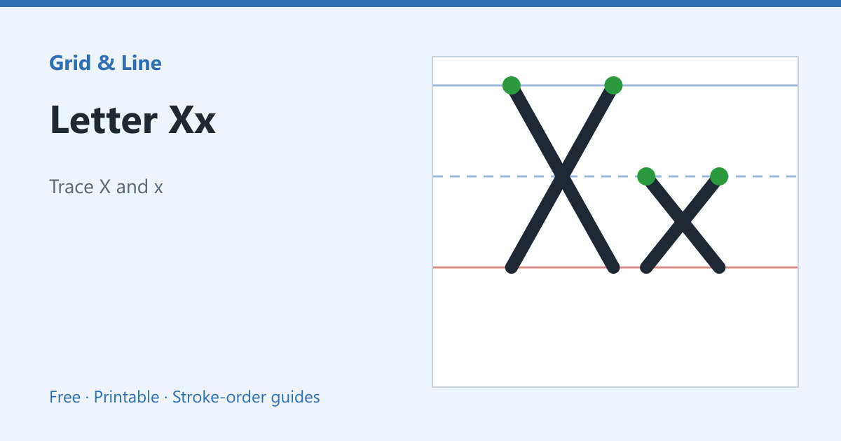 Letter Xx worksheet preview