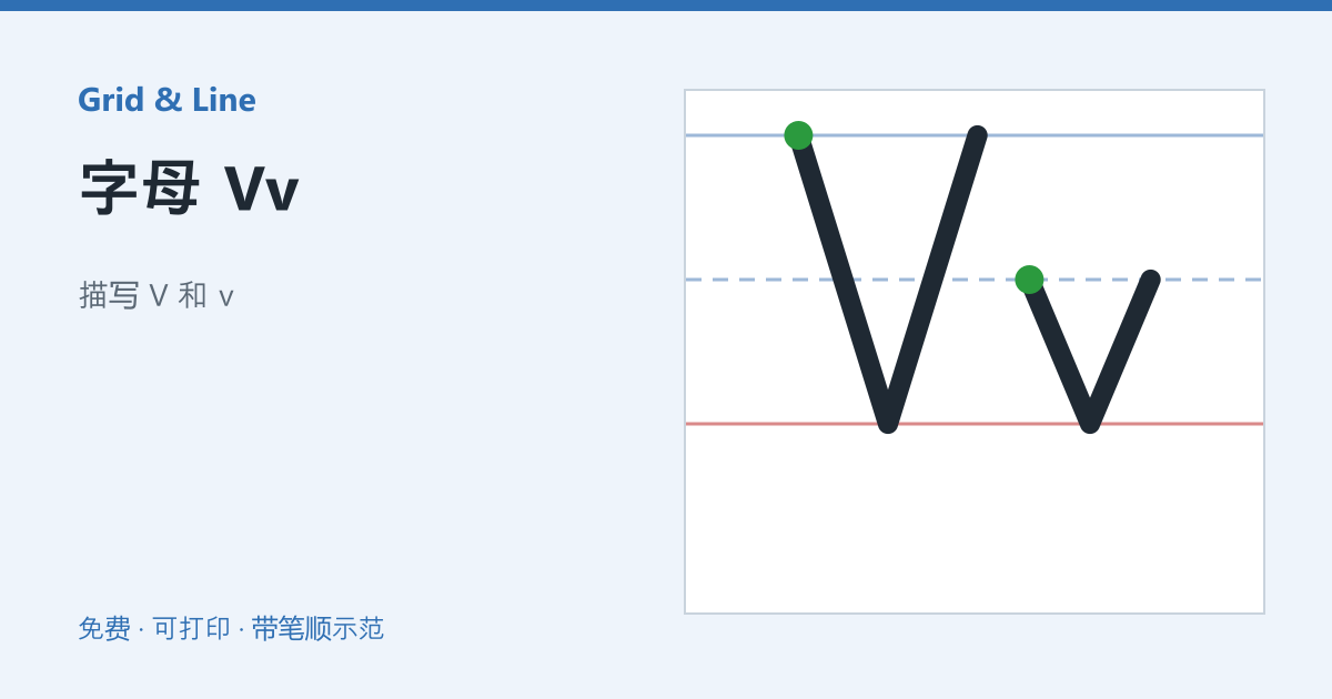 字母 Vv练习纸预览
